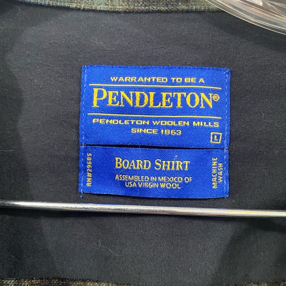 Pendleton Blue and Brown Wool Shirt - Picture 3 of 4